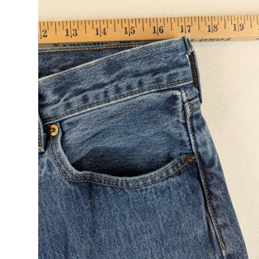 Levi's 501 Original Fit Button Fly Blue Denim Jeans Mens 35x30 Medium Wash